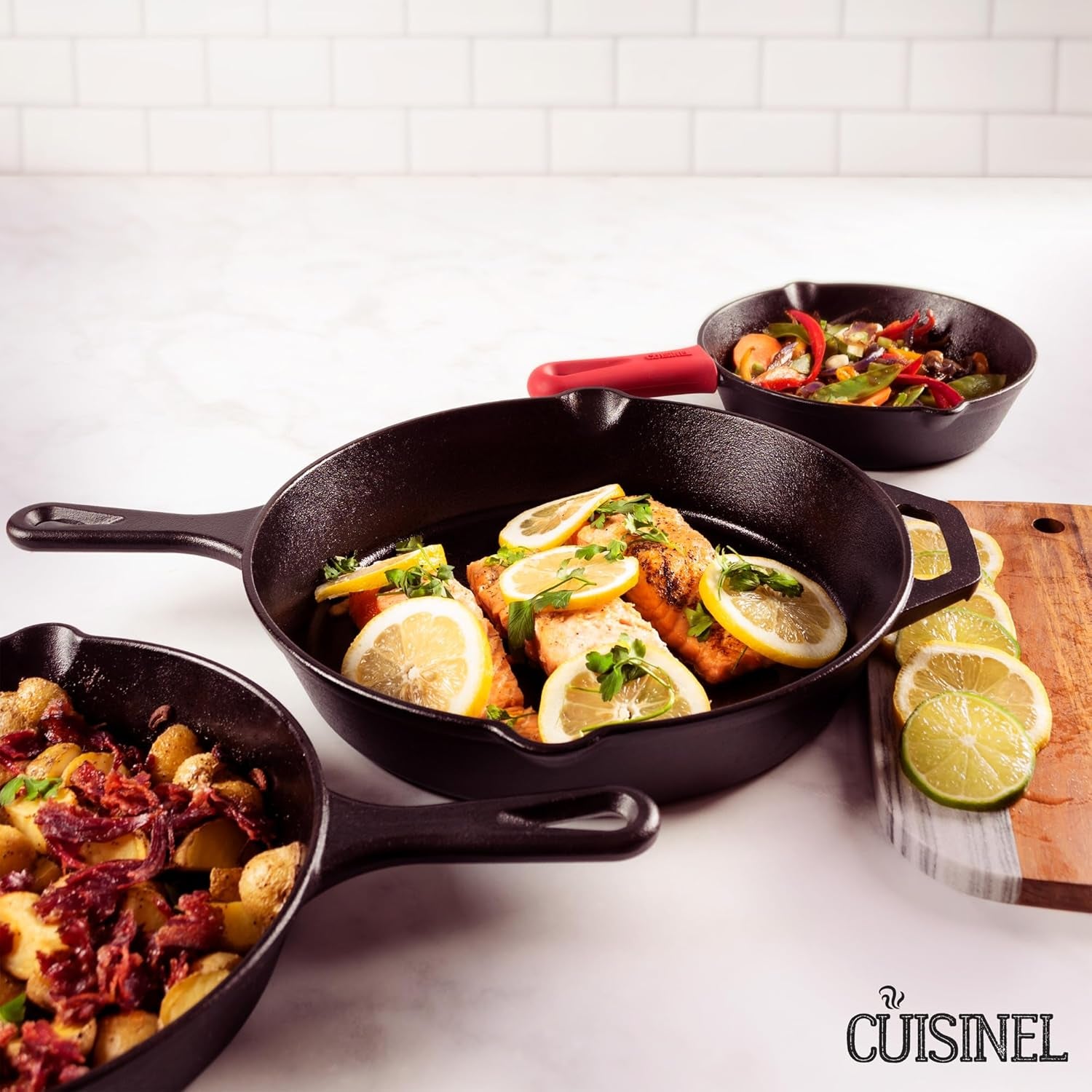Cuisinel Cast Iron Skillets Set 