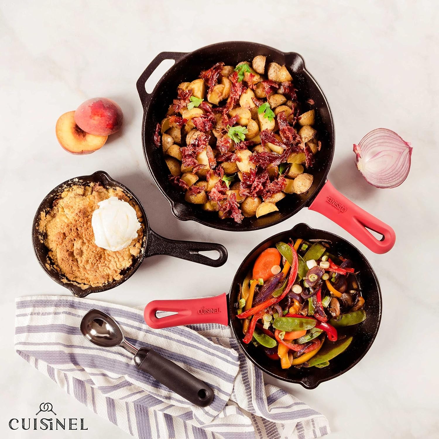 Cuisinel Cast Iron Skillets Set 