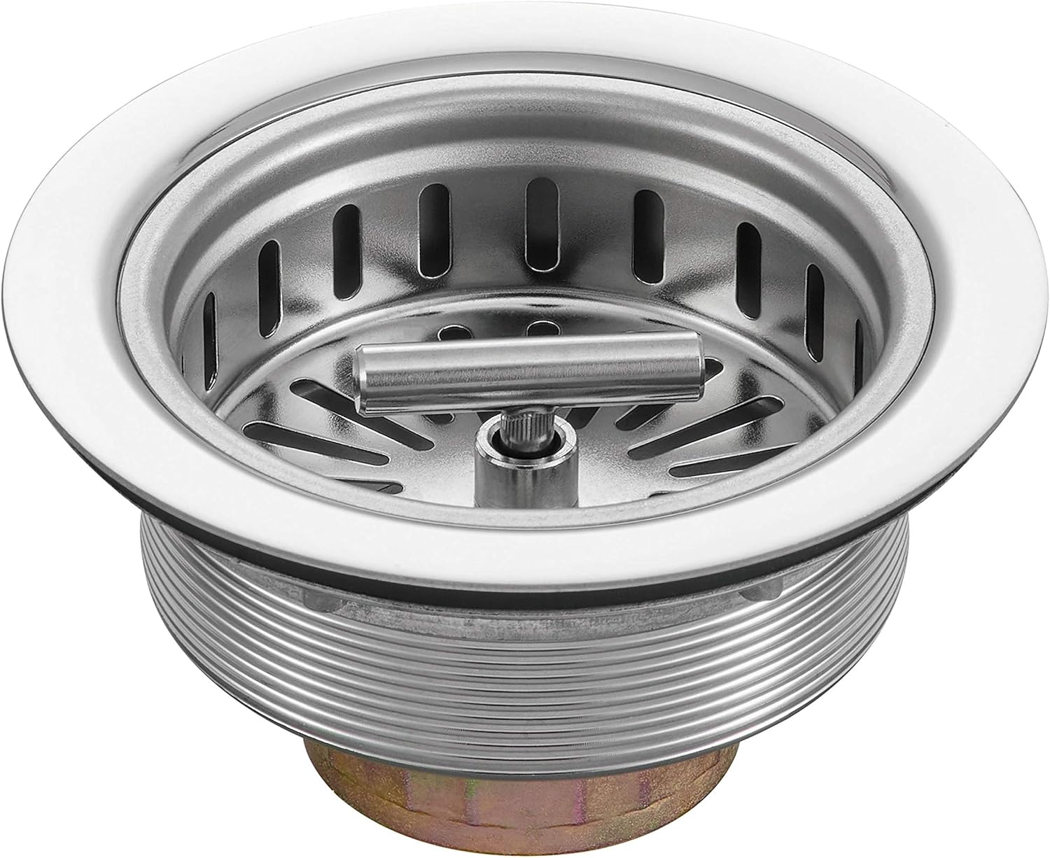 KONE Black Kitchen Sink Drain Matte Black Sink Strainer 3-1/2 Inch Drain Assembly Kit 