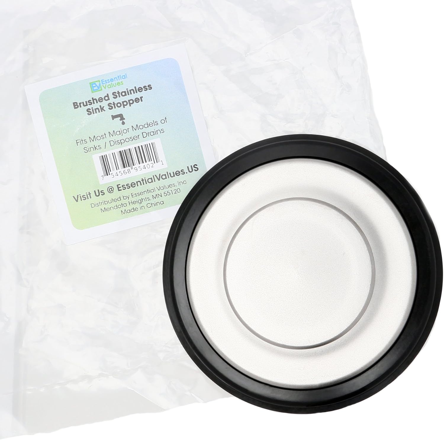 Kitchen Sink Stopper for Garbage Disposals (STP-SS), 3-3/8" Inches 