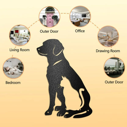 Dog Cat Wall Art Decoration Black Metal Wall Art Decor Sign for Home Indoor Pet Animal Iron Wall Hanging Decor for making kit