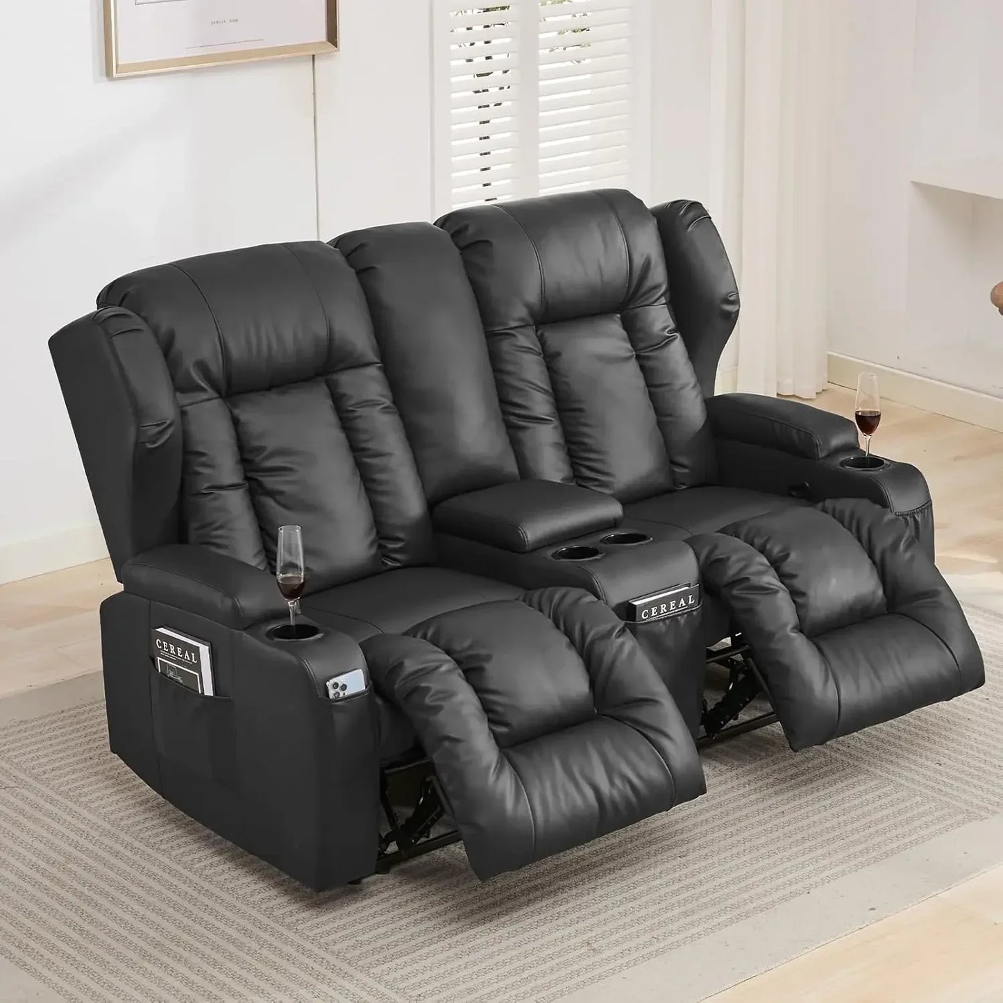 Recliner Sofa & Console, Wall Hugger Reclining RV,  RV Theater Seats, Theater Seating, Home Theater Seating