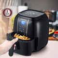 3.2 Qt. Black Air Fryer Grill Pan and Non-Stick Frying Basket Auto Shut-Off 6 Cooking Presets Touch Sensor