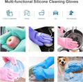 Angel Wings Magic Dish Washing Gloves with Scrubber, Silicone Reusable Cleaning Gloves, Heat-proof Household Scrubber Gloves
