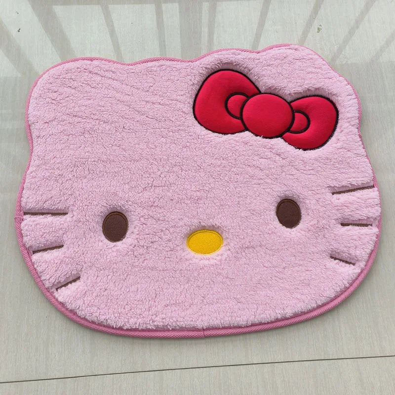 Sanrio Hello Kitty Designer Plush Rug Soft Doormat Floor Mat Carpet Home Living Bath Room Anti Slip Imitation Cashmere Gifts