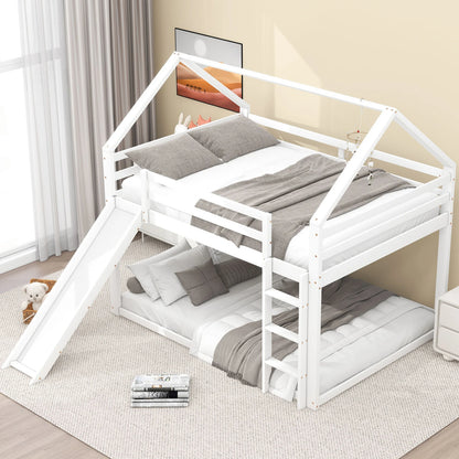 Double Bunk Bed with Slide & Ladder