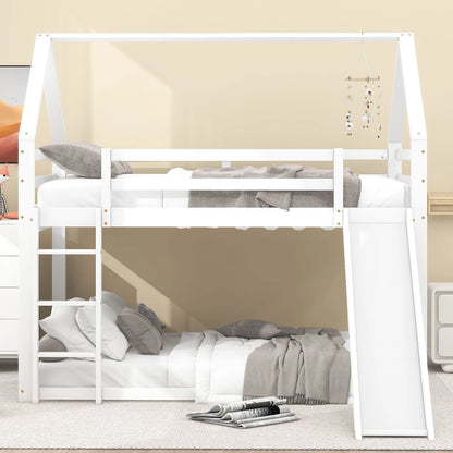 Double Bunk Bed with Slide & Ladder