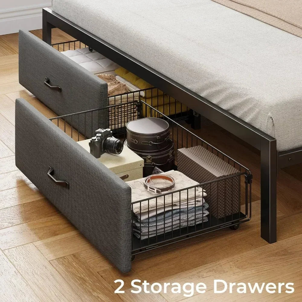 Full Size Bed Frame with Storage