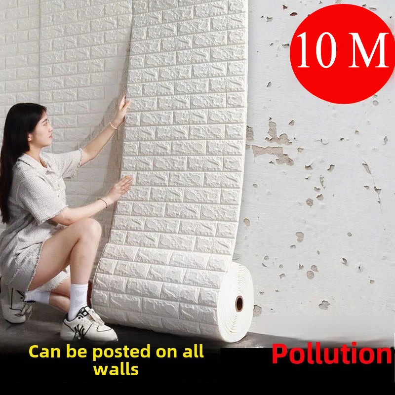 3D Self-Adhesive Brick Wall Stickers Waterproof