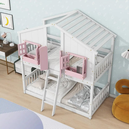 Twin Over Twin House Bunk Bed