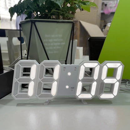 Modern 3D LED Digital Wall Clock