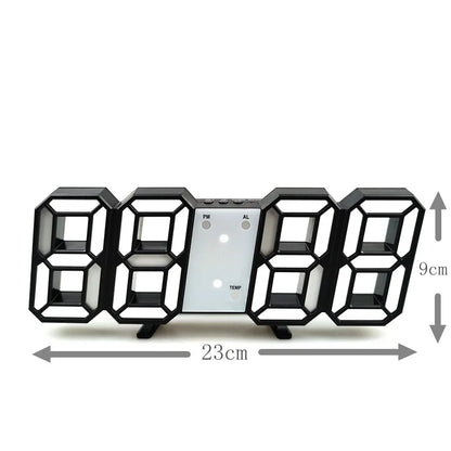 Modern 3D LED Digital Wall Clock