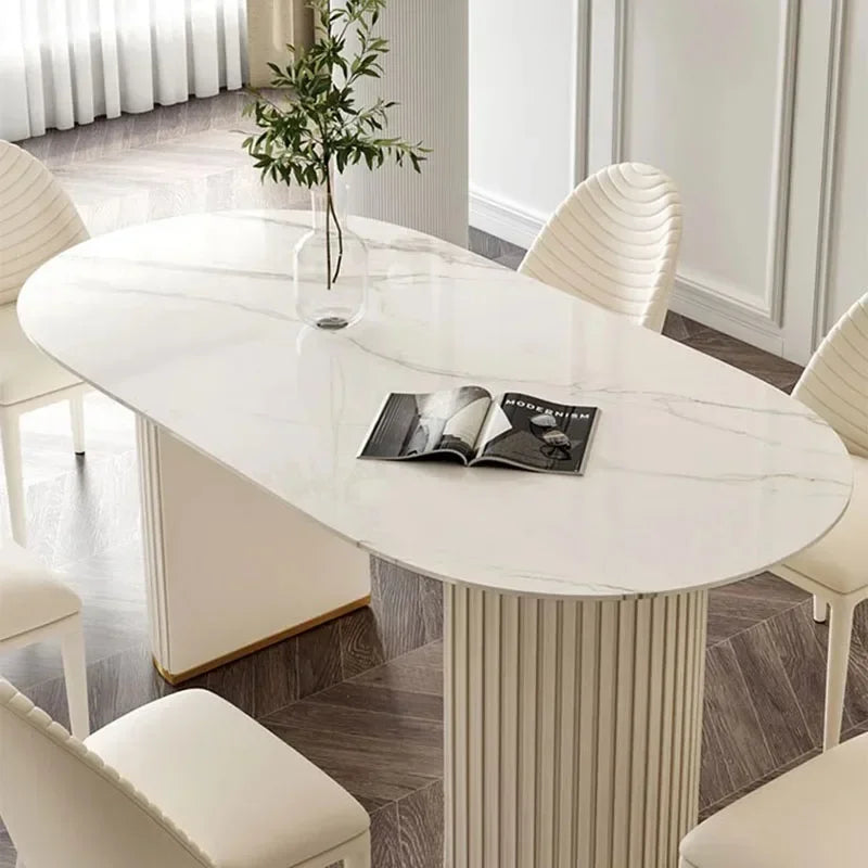 Waterproof Oval Dining Table