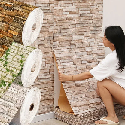 3D Self-Adhesive Brick Wall Stickers Waterproof