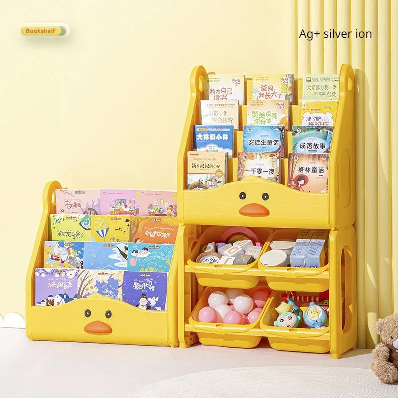 Children's Bookshelf with Toy Storage