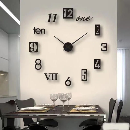 <ins>3D Roman Numeral Acrylic Mirror Wall Clock</ins>