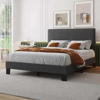 Upholstered Bed Frame with Headboard