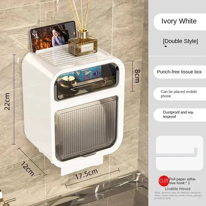 Wall-Mounted Toilet Tissue Box