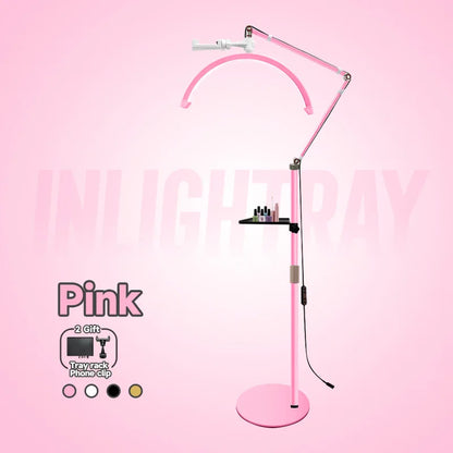 Customized Logo Half Moon Eyelash Extension Floor Lamp