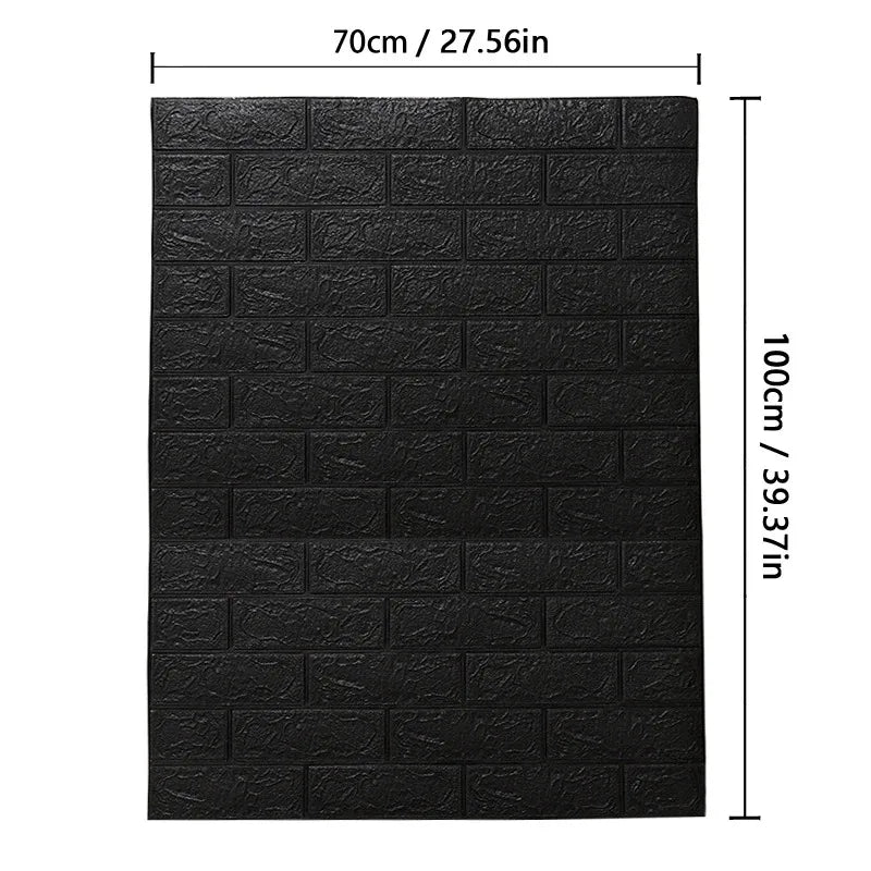 3D Self-Adhesive Brick Wall Stickers Waterproof