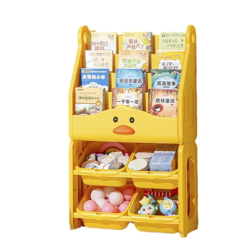 Children's Bookshelf with Toy Storage