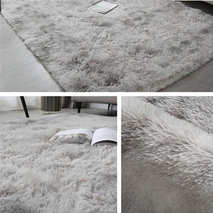 Gray Plush Carpet Soft Velvet Rug Anti-Slip