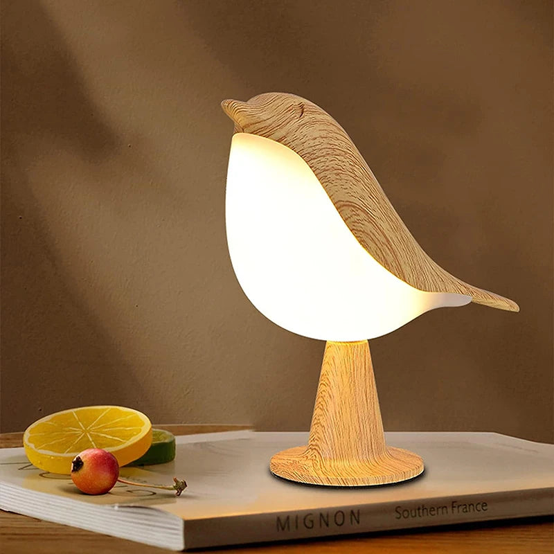 3 Colors Wooden Magpie Bird LED Night Light