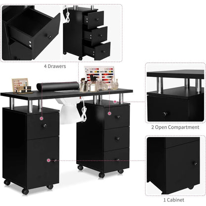 Professional Nail Desk with Dust Collector