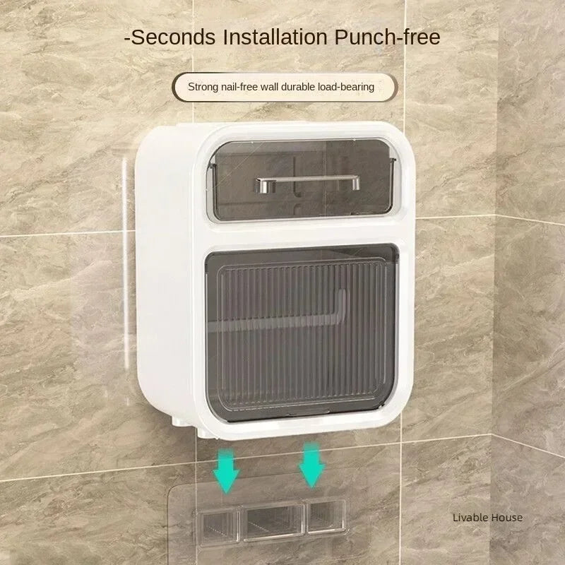 Wall-Mounted Toilet Tissue Box