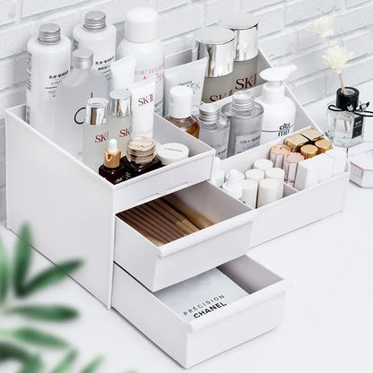 White Drawer Makeup Storage Box