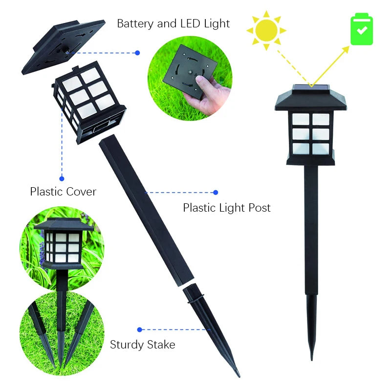 2 Pack Solar Pathway Lights