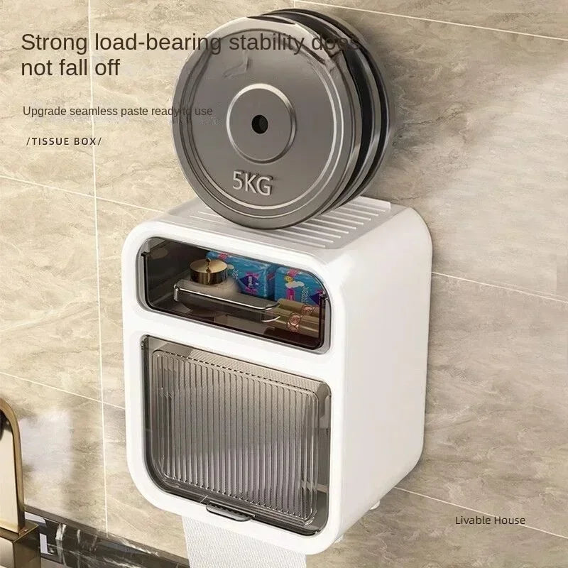 Wall-Mounted Toilet Tissue Box