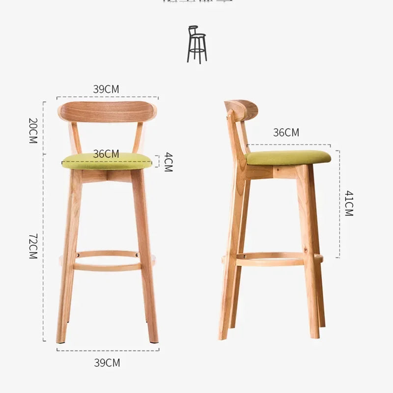 Solid Wood Bar Stool