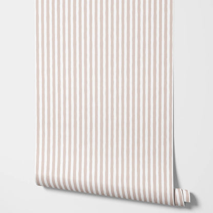 Beige Stripe Wallpaper