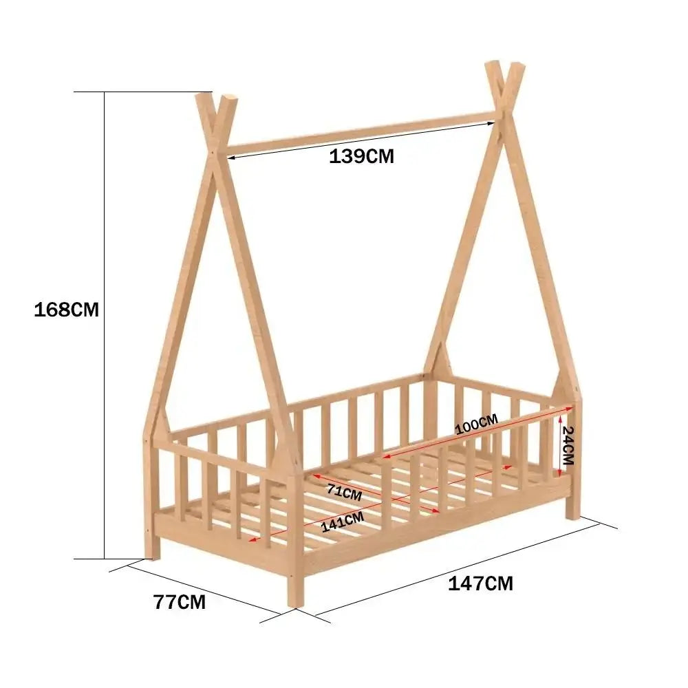 Premium Wood Kids House Bed