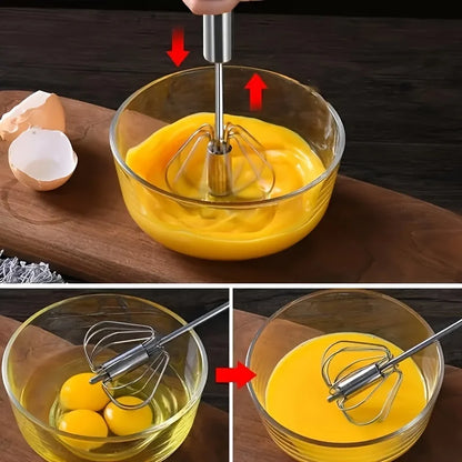 Stainless Steel Egg Beater Semi-Automatic Mixer