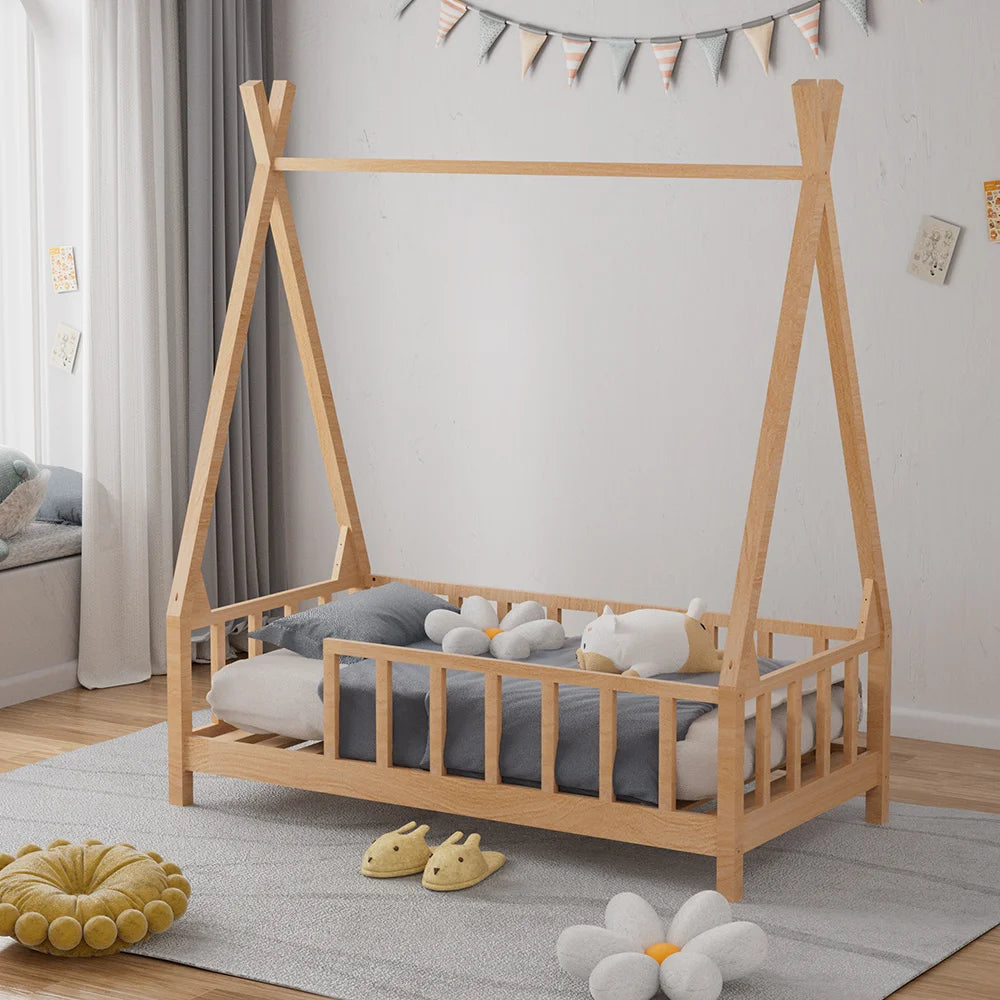 Premium Wood Kids House Bed