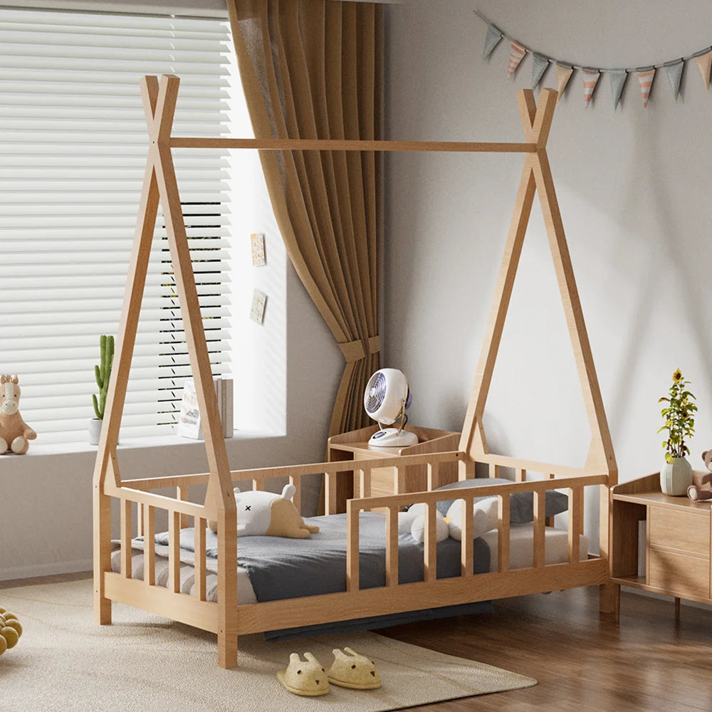 Premium Wood Kids House Bed