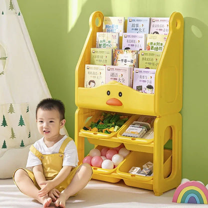 Children's Bookshelf with Toy Storage