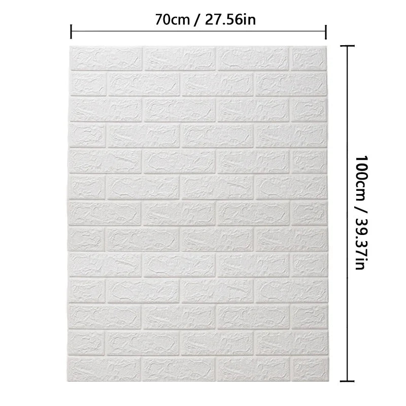 3D Self-Adhesive Brick Wall Stickers Waterproof