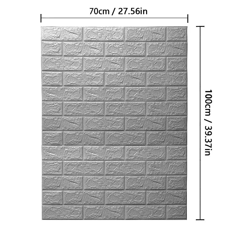 3D Self-Adhesive Brick Wall Stickers Waterproof