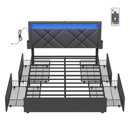 Double Bed Frame with Storage