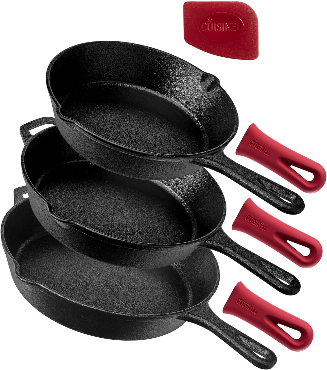 Cuisinel Cast Iron Skillets Set 