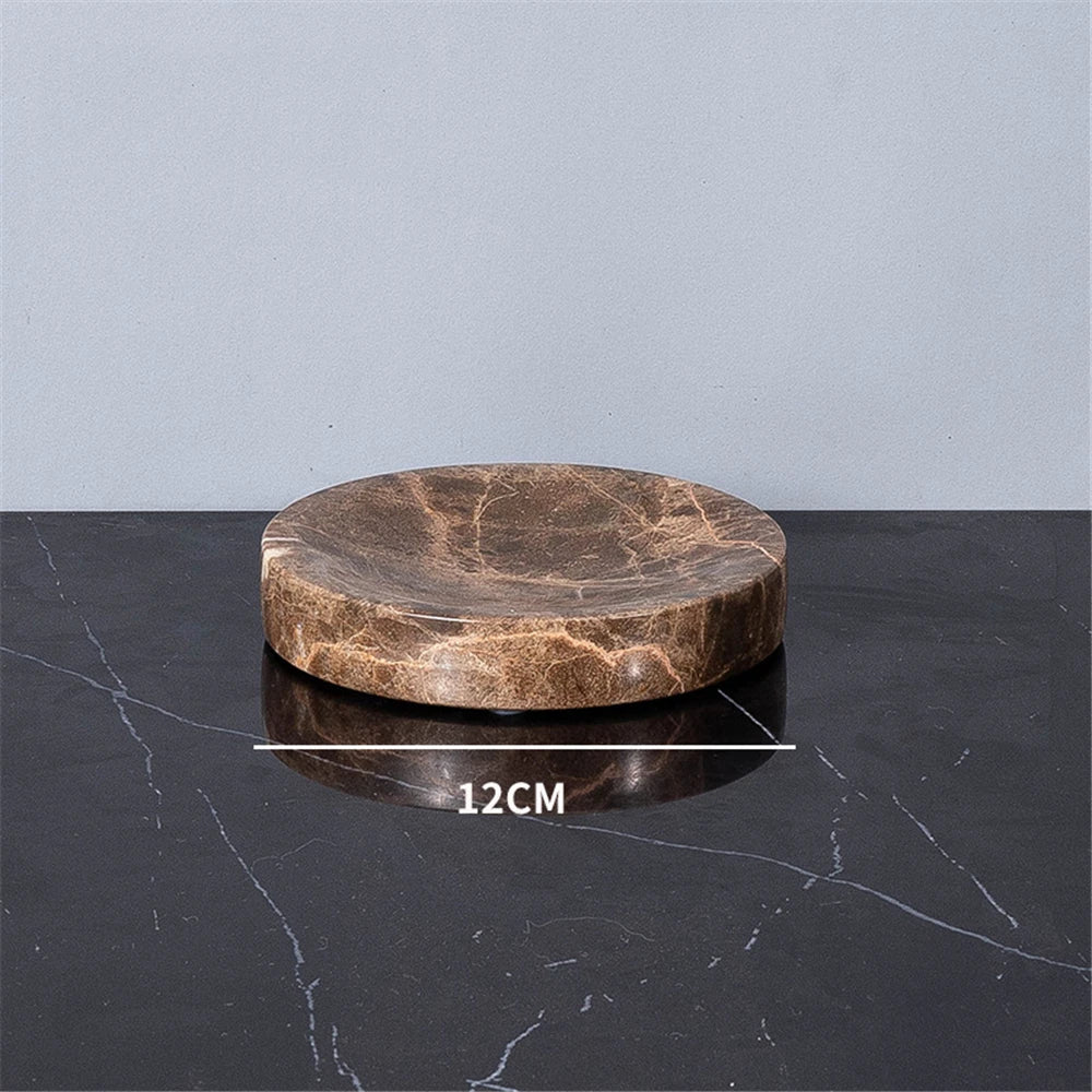 Brown Onyx Natural Marble Bathroom Accessories Luxury Marble Soap Dispenser Toothbrush Holder Soap Dish Tray Set for Bathroom