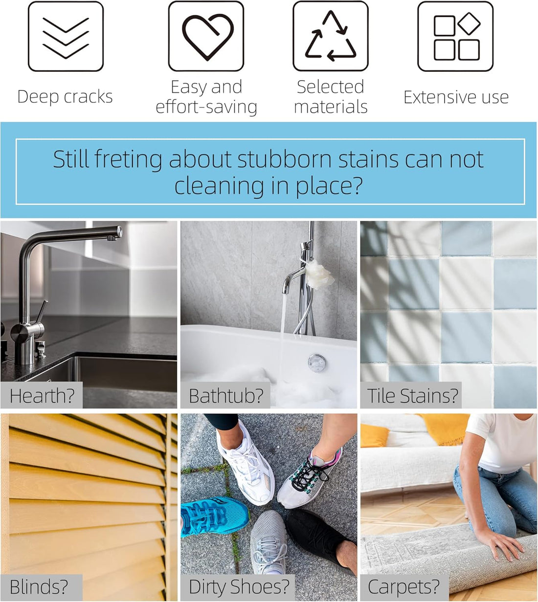 2-Pack Scrub Brush for Cleaning with Long Handle