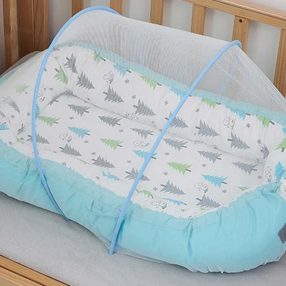 Baby Bedding Crib Netting Baby Mosquito Multi-Function Fold Free Installation Customized Bed Travel Cartoon Mattress Cushion