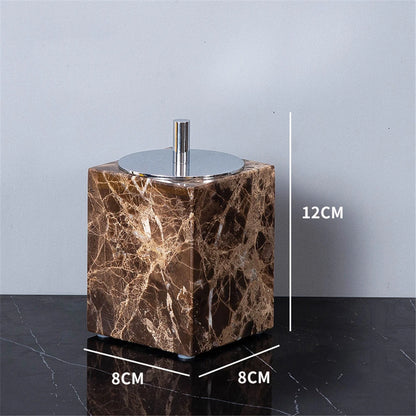 Brown Onyx Natural Marble Bathroom Accessories Luxury Marble Soap Dispenser Toothbrush Holder Soap Dish Tray Set for Bathroom