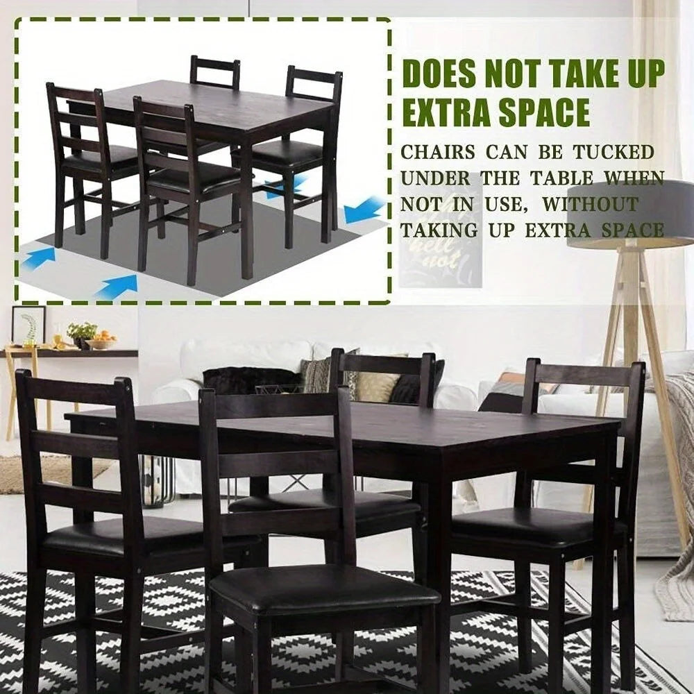 Kitchen Table and Dining Table Set, Wooden Elegant Kitchen