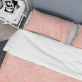 'Living Coral Pink' Mid-Century Modern Duvet Cover Set