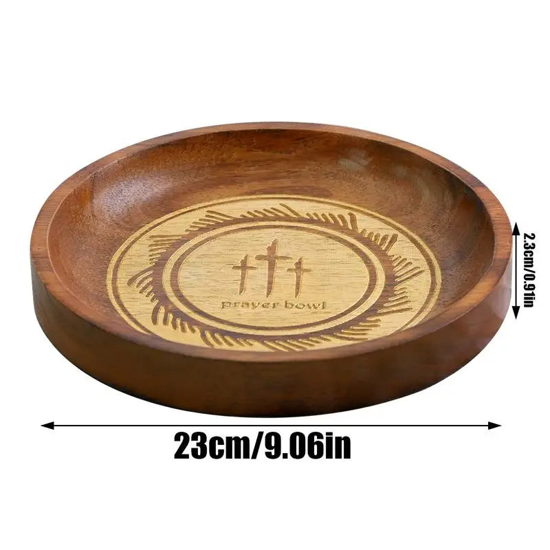 Prayer Bowls For Women With Cards Wood Prayer Dough Bowl Prayer Cards Included Offering Bowl Prayer Decor For Congregation